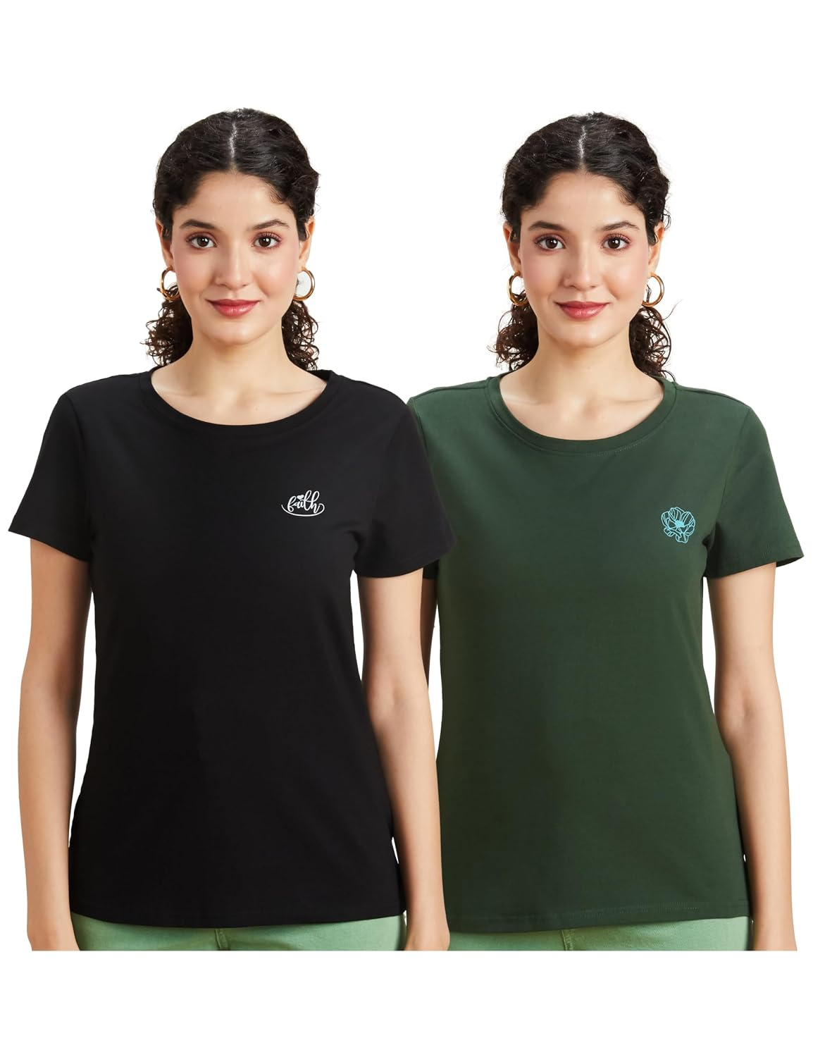 Women's Stretch Cotton Crew-Neck T-Shirt - Image 125