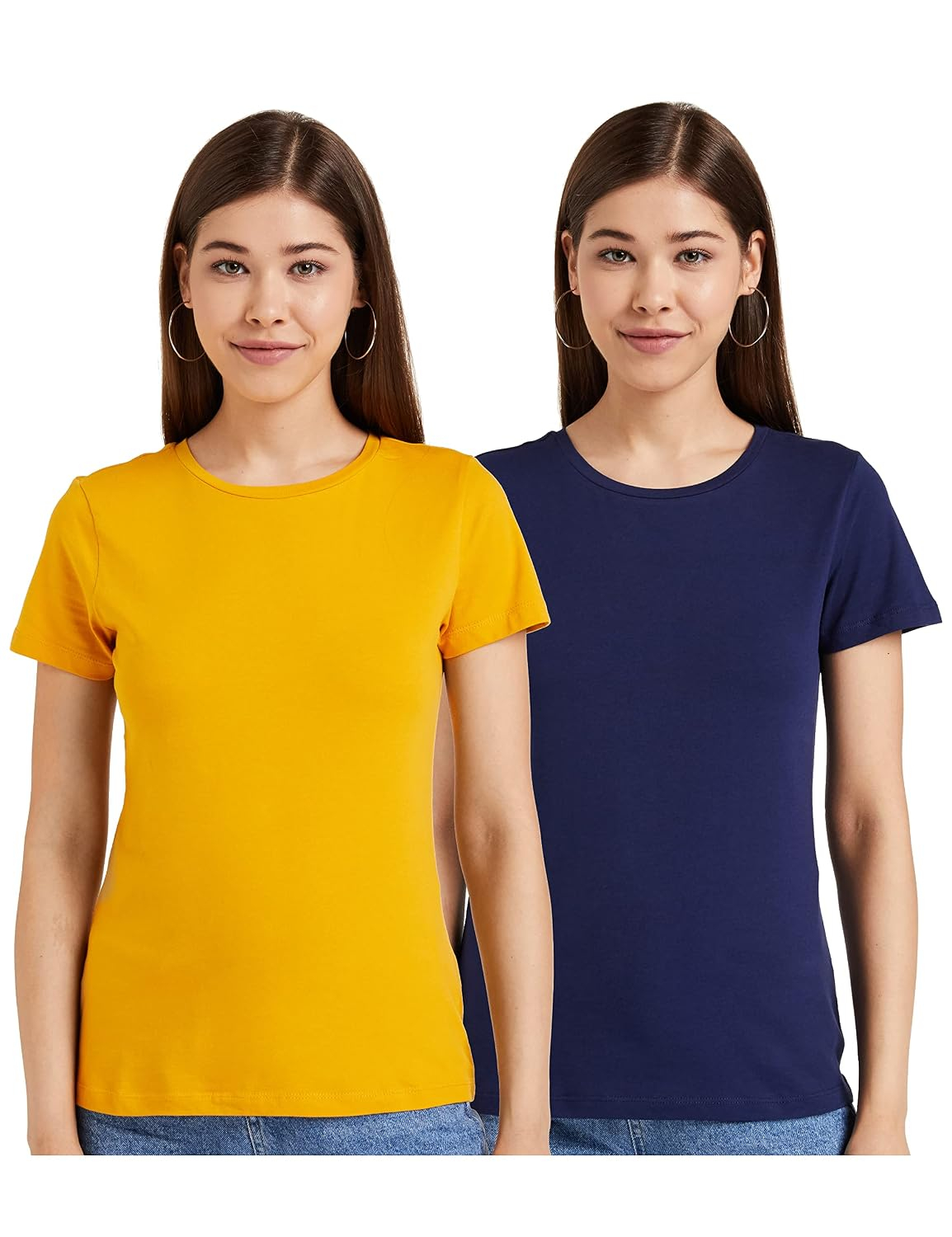 Women's Stretch Cotton Crew-Neck T-Shirt - Image 130