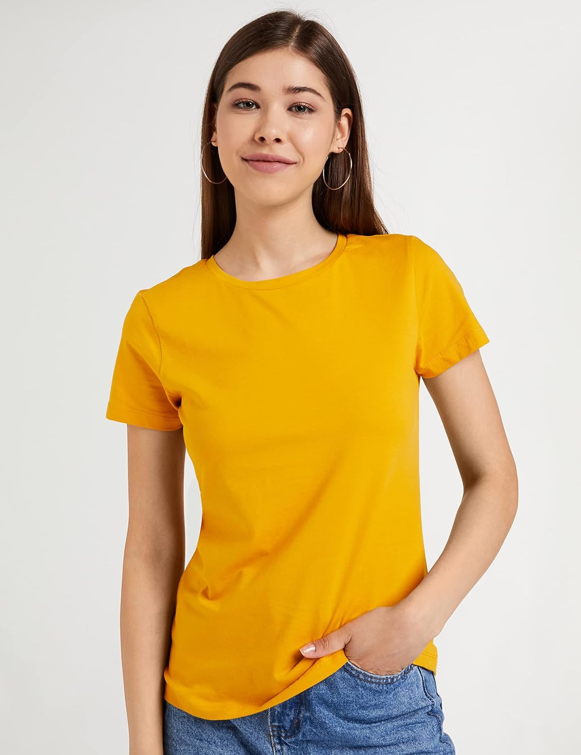 Women's Stretch Cotton Crew-Neck T-Shirt - Image 131