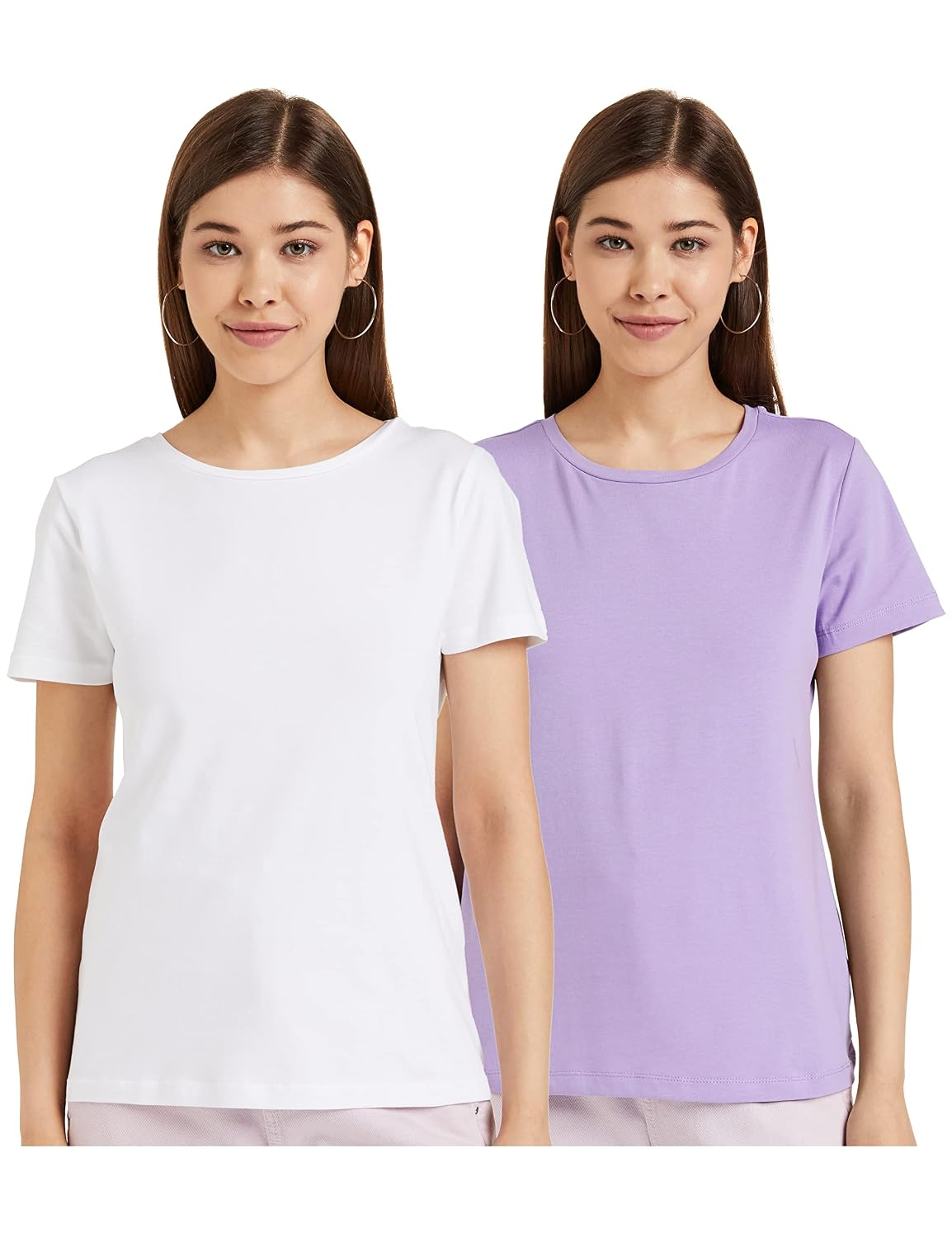 Women's Stretch Cotton Crew-Neck T-Shirt - Image 139