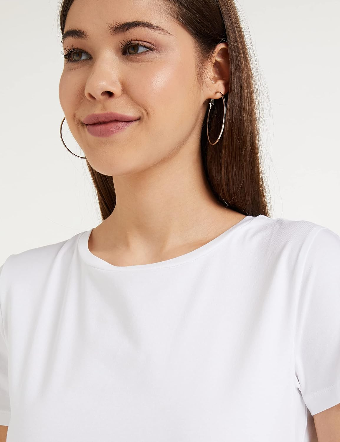 Women's Stretch Cotton Crew-Neck T-Shirt - Image 143