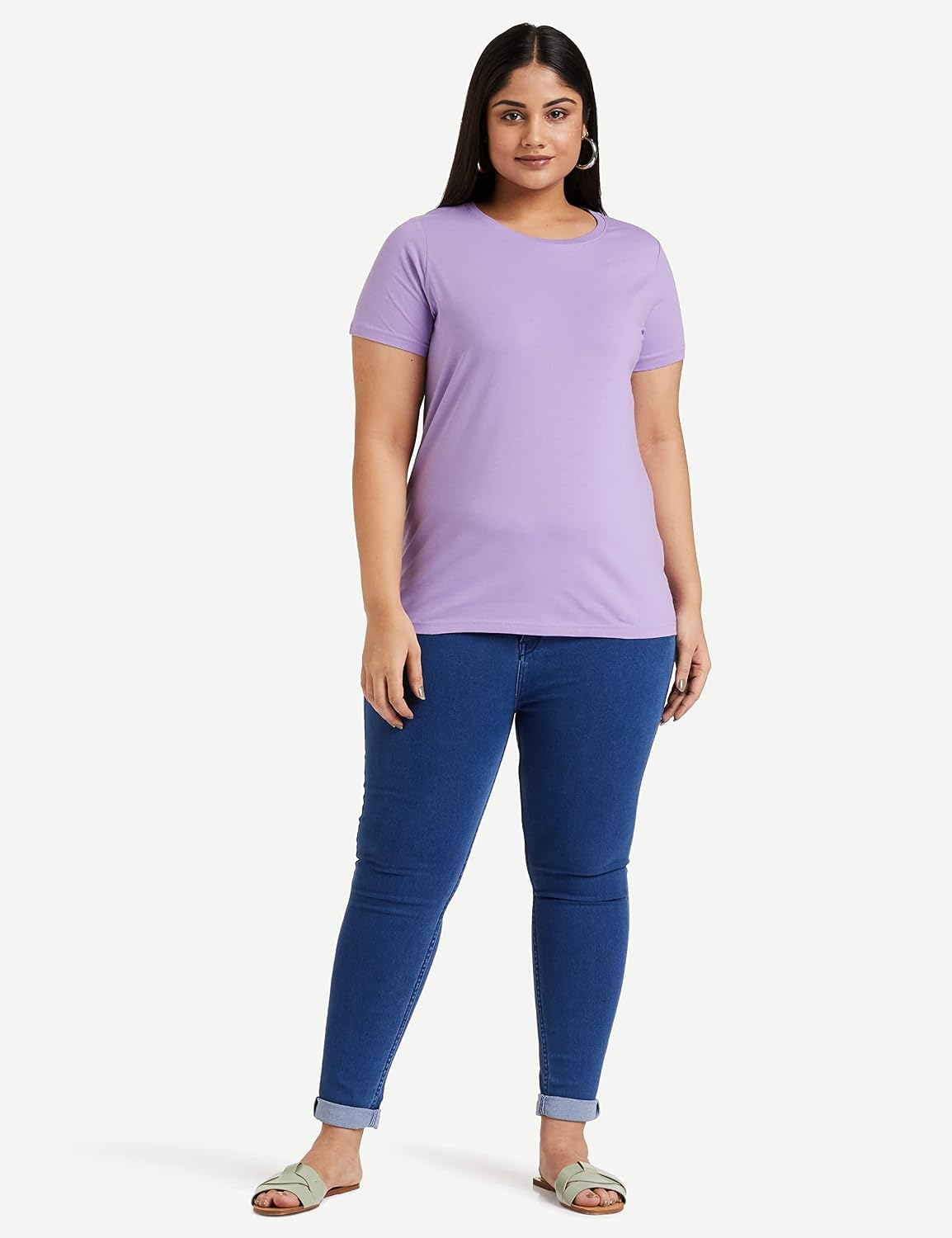 Women's Stretch Cotton Crew-Neck T-Shirt - Image 145