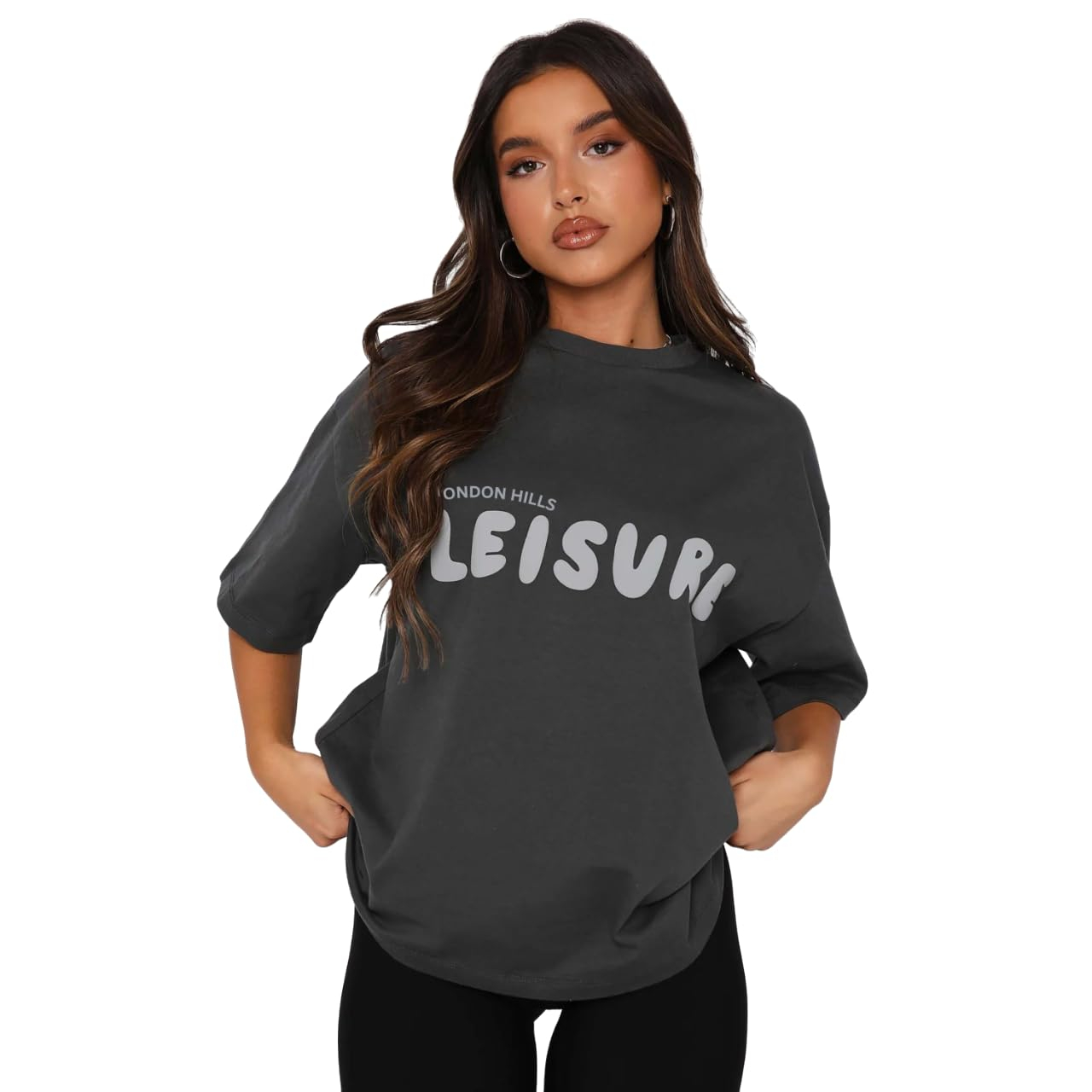 Women's Oversized Printed Longline T-Shirt - Image 2