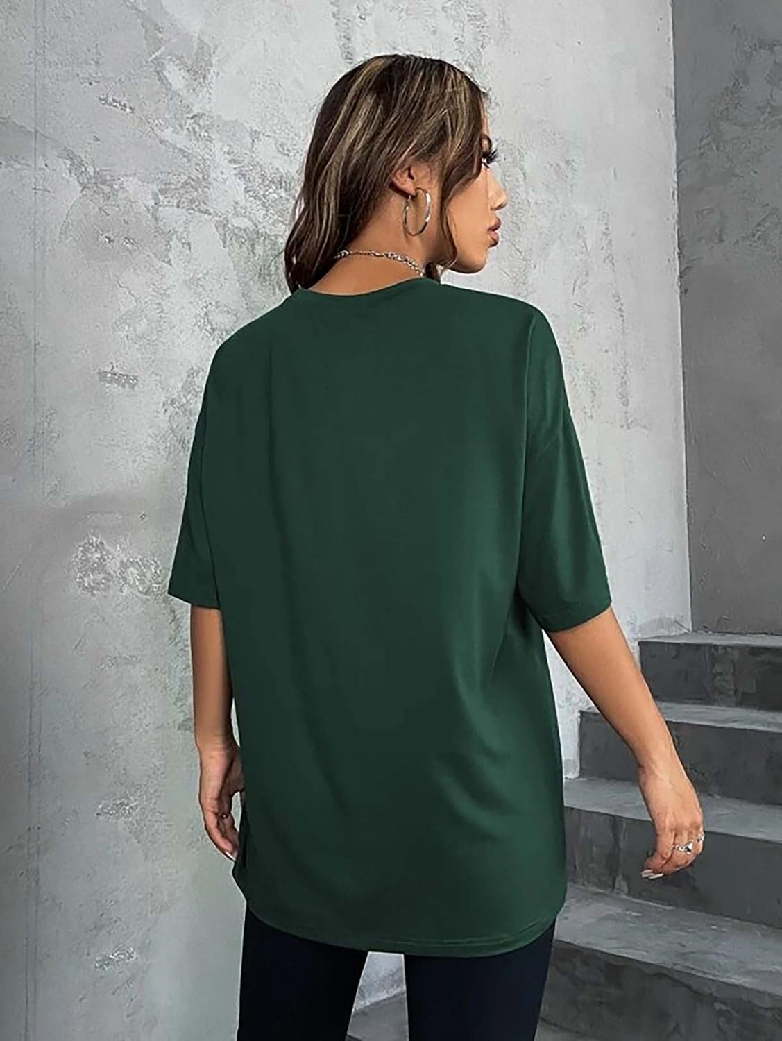 Women's Oversized Printed Longline T-Shirt - Image 65