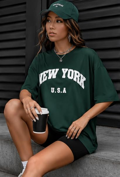 Women's Oversized Printed Longline T-Shirt - Image 69