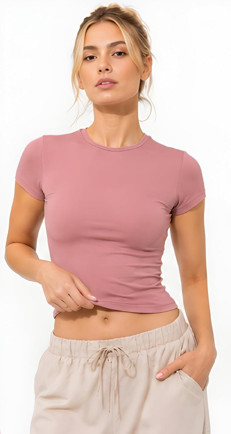 Women's Soft-Touch Round-Neck T-Shirt - Image 26