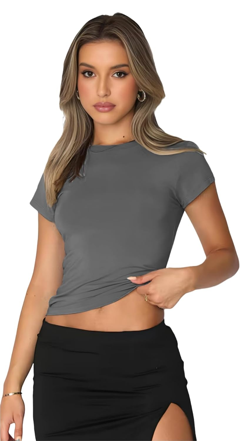 Women's Soft-Touch Round-Neck T-Shirt - Image 32
