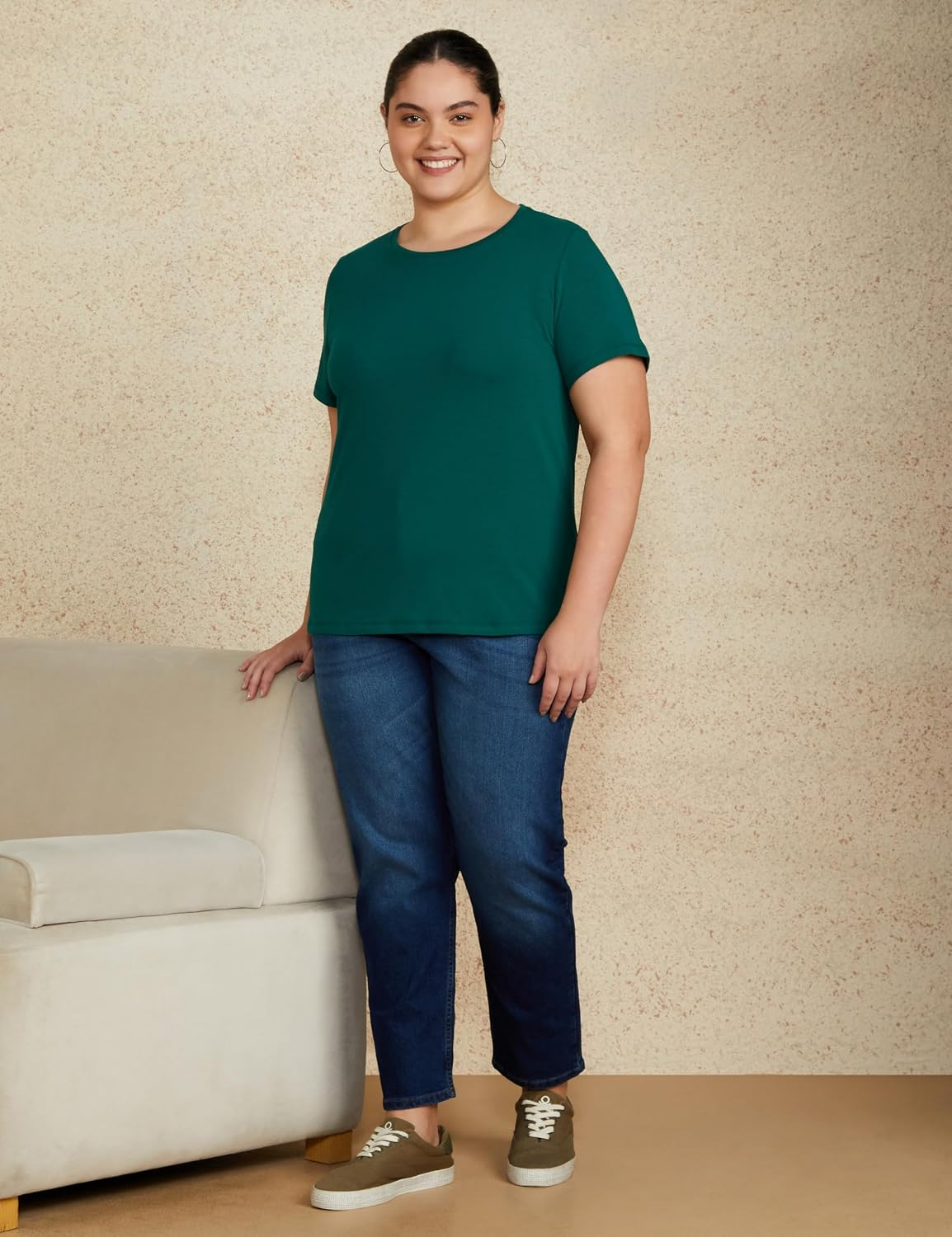 Women's Stretch Cotton Sleeveless T-Shirt - Image 7
