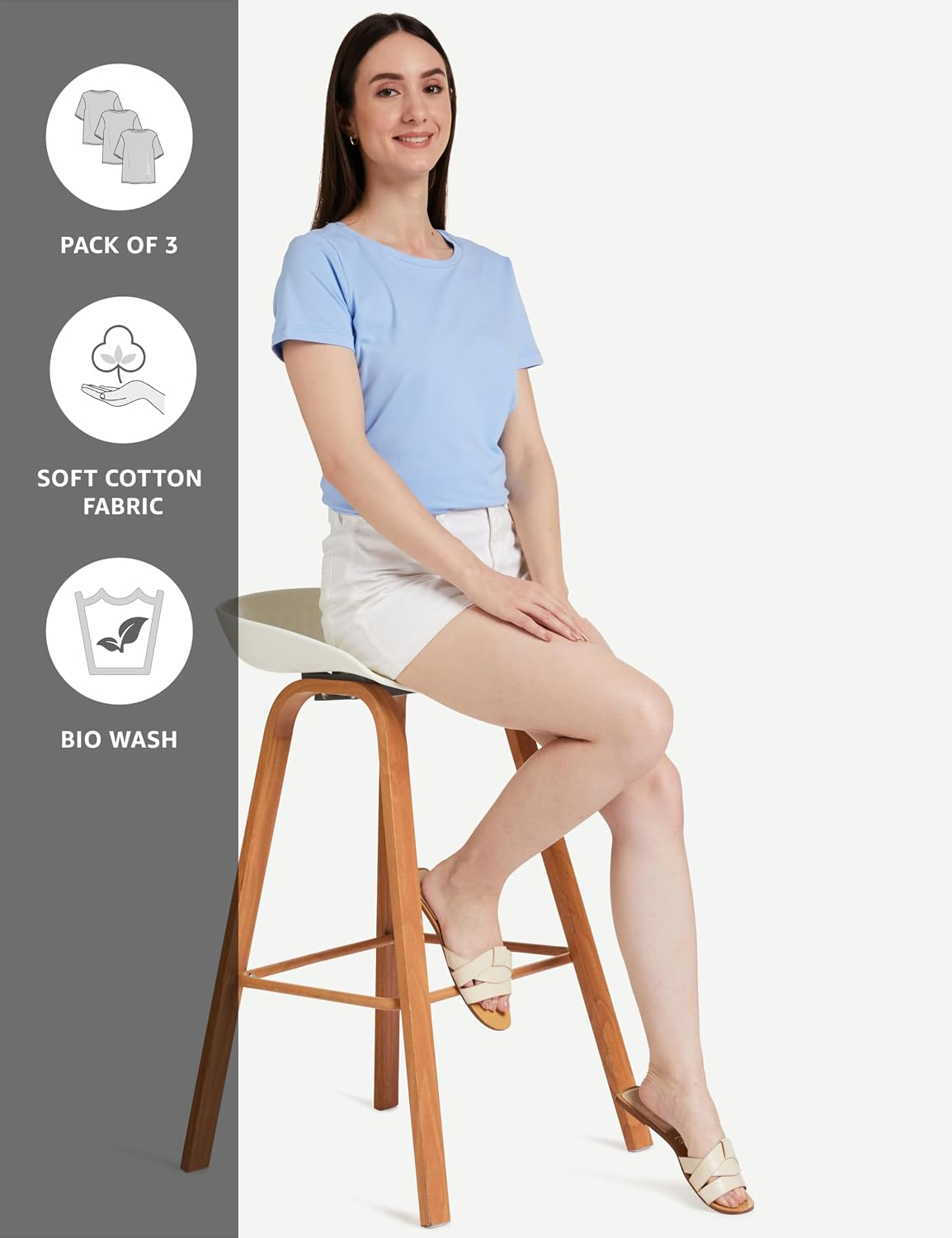 Women's Stretch Cotton Sleeveless T-Shirt - Image 11