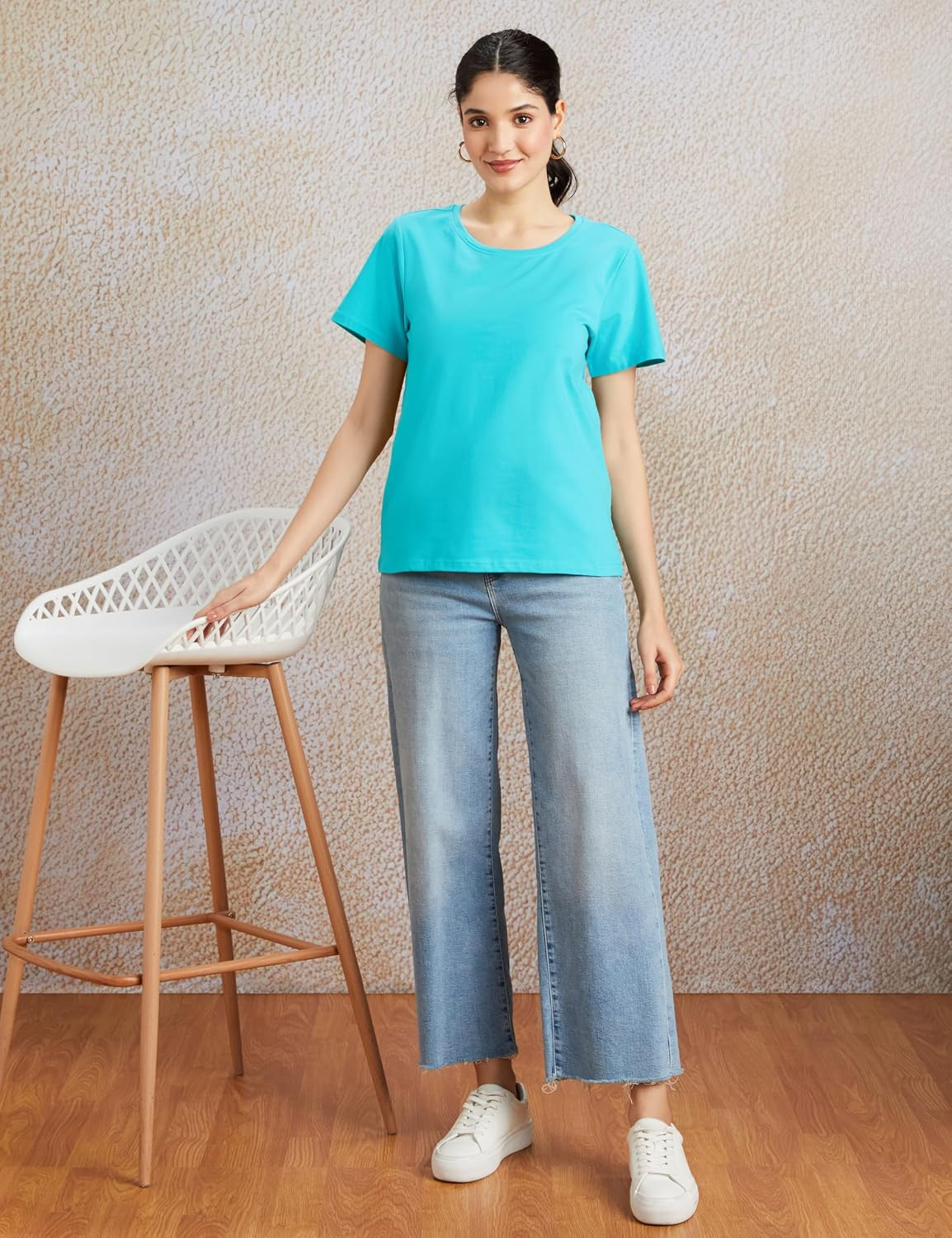 Women's Stretch Cotton Sleeveless T-Shirt - Image 34