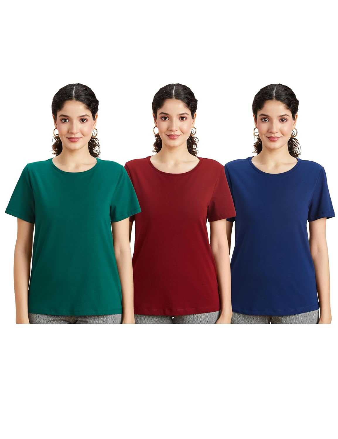 Women's Stretch Cotton Sleeveless T-Shirt - Image 57
