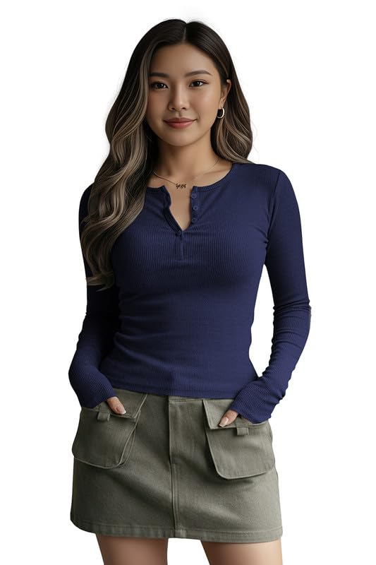 Women's Henley Long-Sleeve Tee