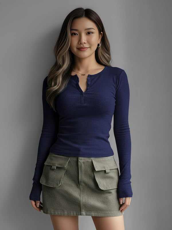 Women's Henley Long-Sleeve Tee - Image 4