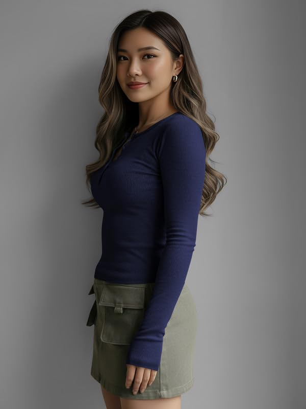 Women's Henley Long-Sleeve Tee - Image 5