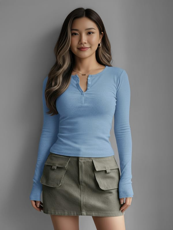 Women's Henley Long-Sleeve Tee - Image 10
