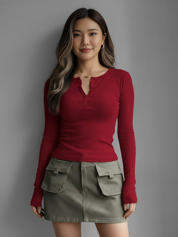 Women's Henley Long-Sleeve Tee - Image 16