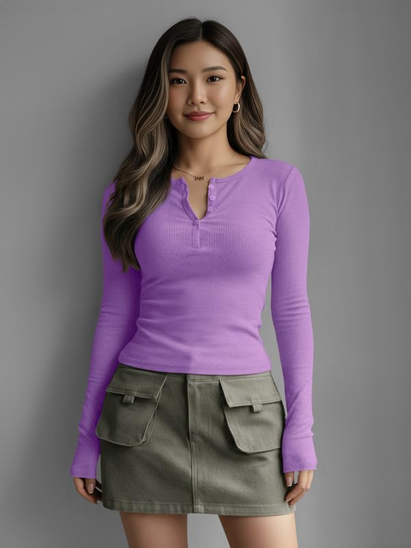Women's Henley Long-Sleeve Tee - Image 22