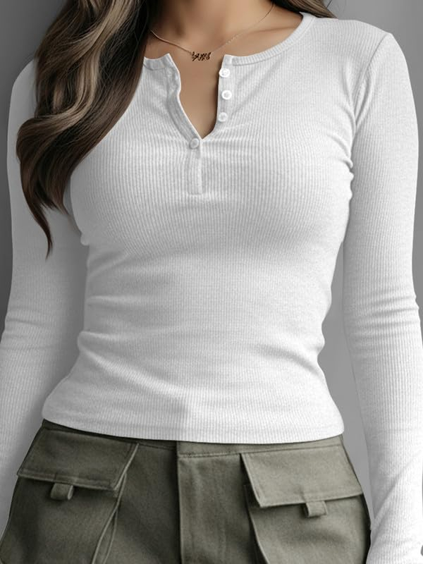 Women's Henley Long-Sleeve Tee - Image 27