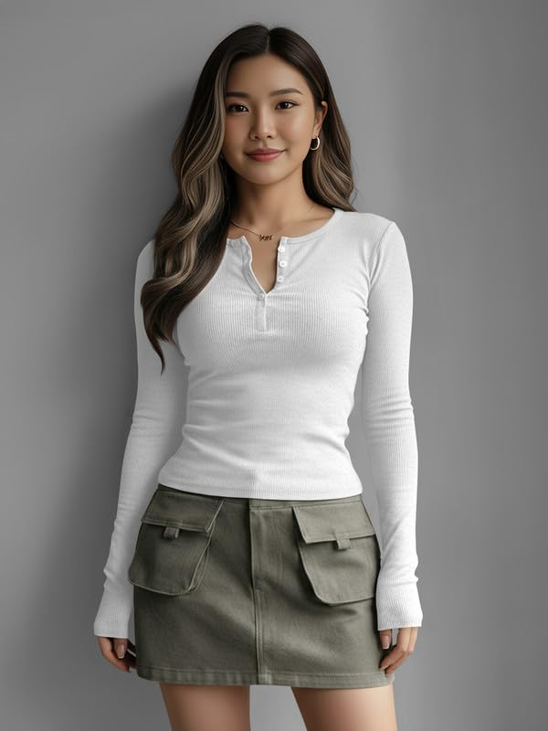Women's Henley Long-Sleeve Tee - Image 28