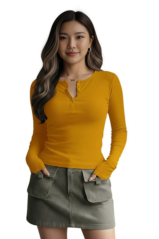 Women's Henley Long-Sleeve Tee - Image 37