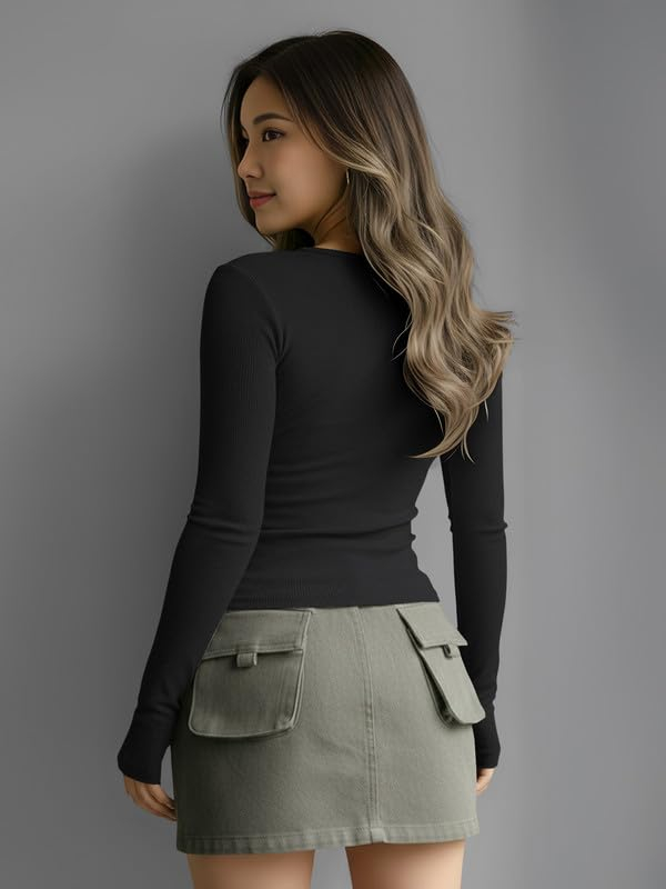 Women's Henley Long-Sleeve Tee - Image 48