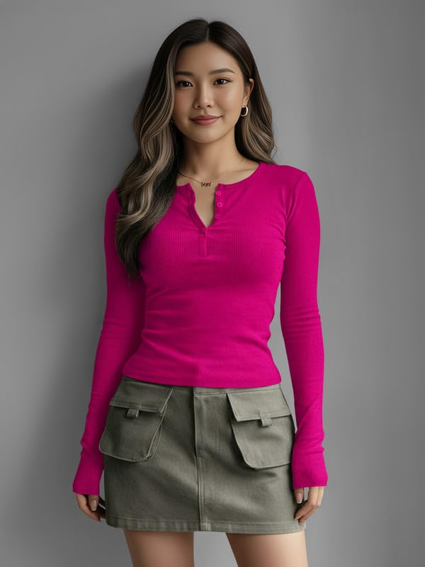 Women's Henley Long-Sleeve Tee - Image 52