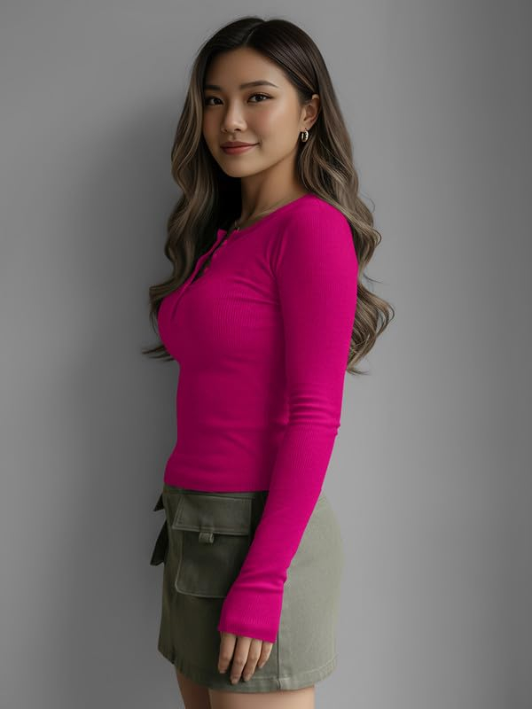 Women's Henley Long-Sleeve Tee - Image 53