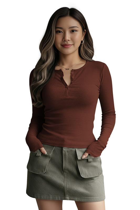 Women's Henley Long-Sleeve Tee - Image 61