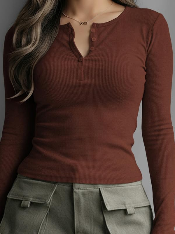 Women's Henley Long-Sleeve Tee - Image 63