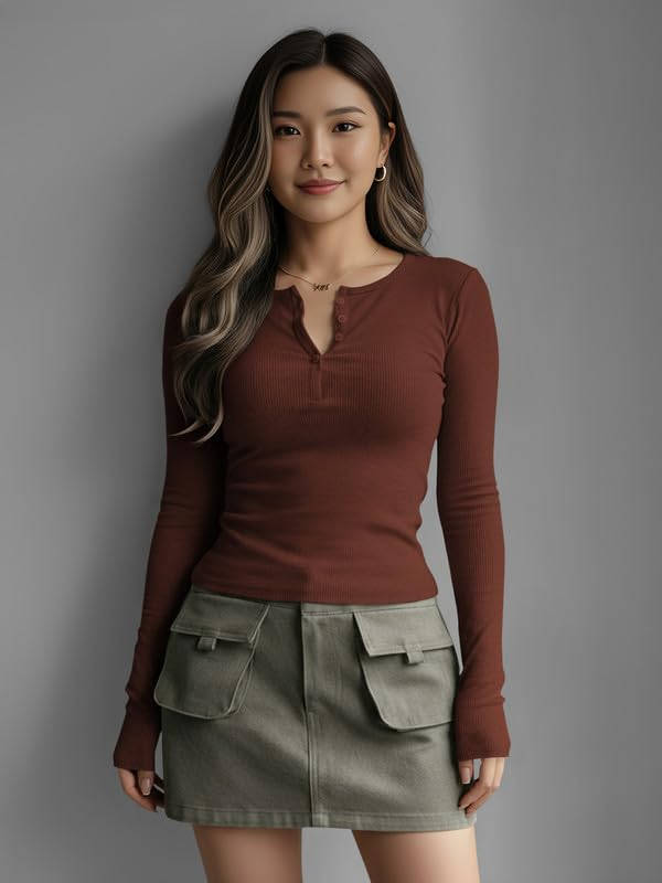 Women's Henley Long-Sleeve Tee - Image 64