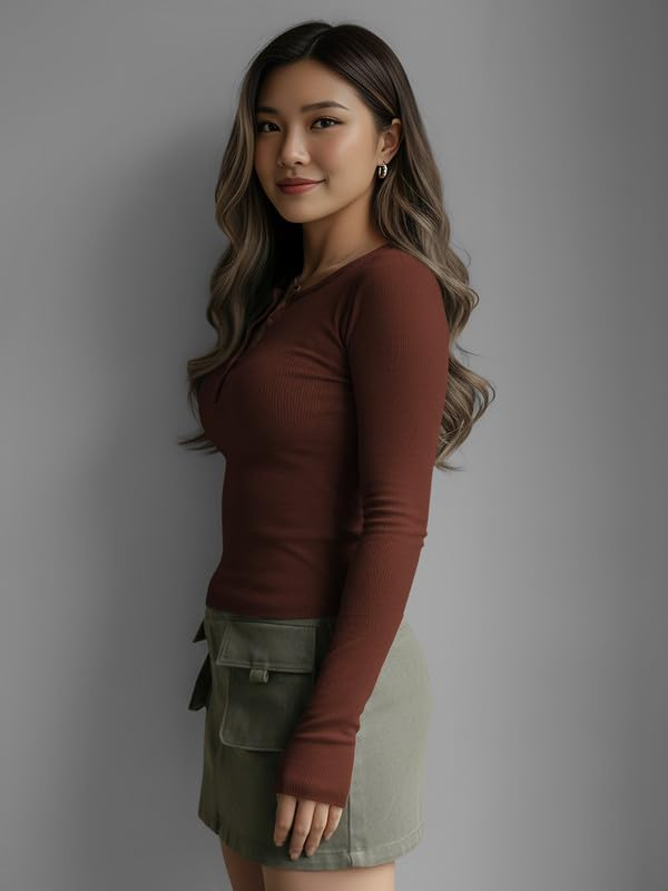 Women's Henley Long-Sleeve Tee - Image 65