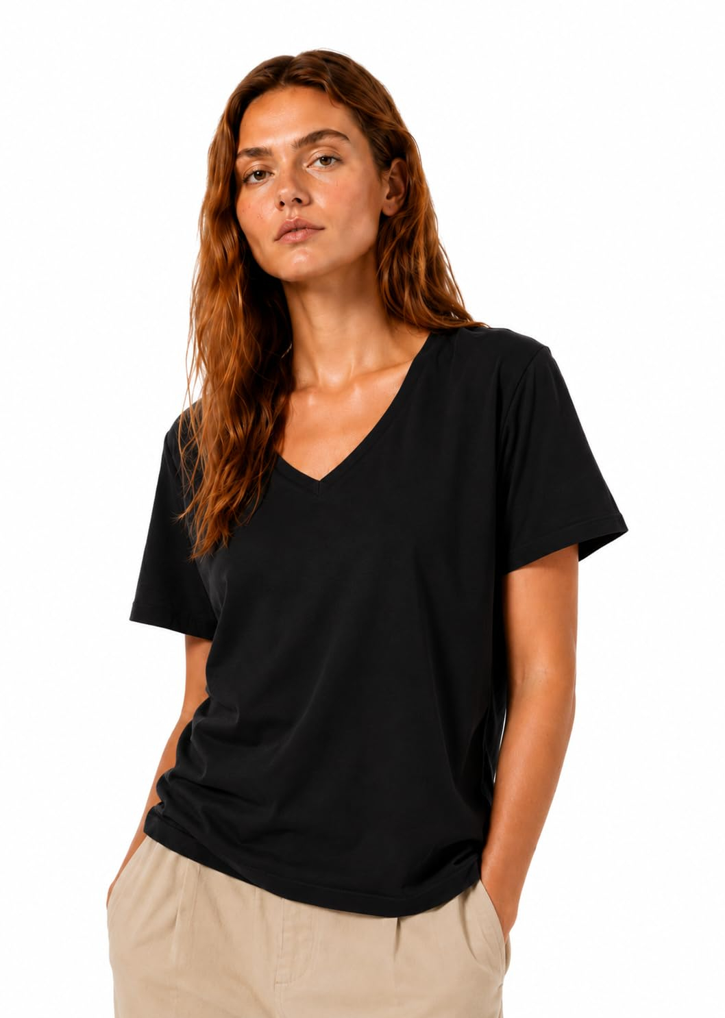 Women's Cotton V-Neck Everyday T-Shirt