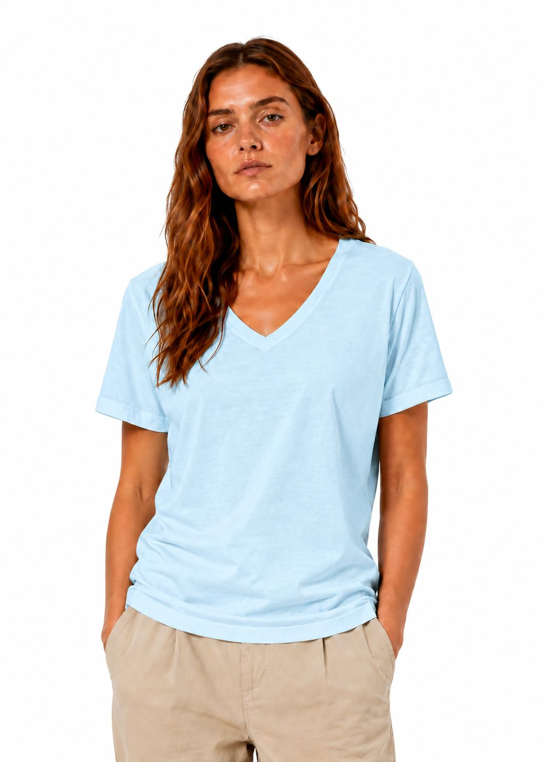 Women's Cotton V-Neck Everyday T-Shirt - Image 12