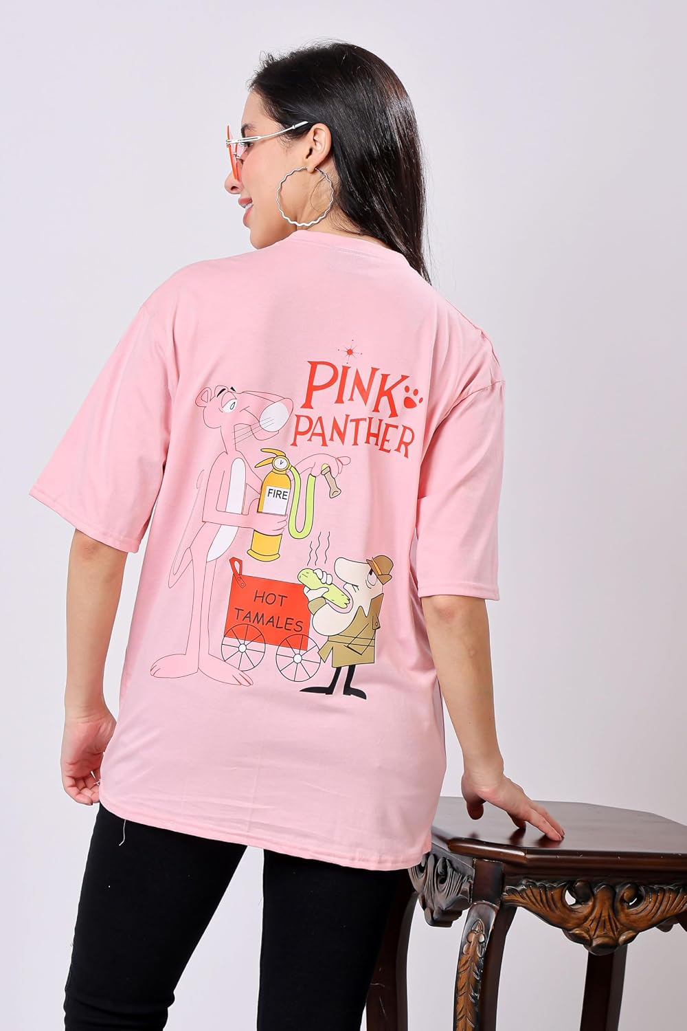 Women's Oversized Drop-Shoulder Graphic T-Shirt - Image 9