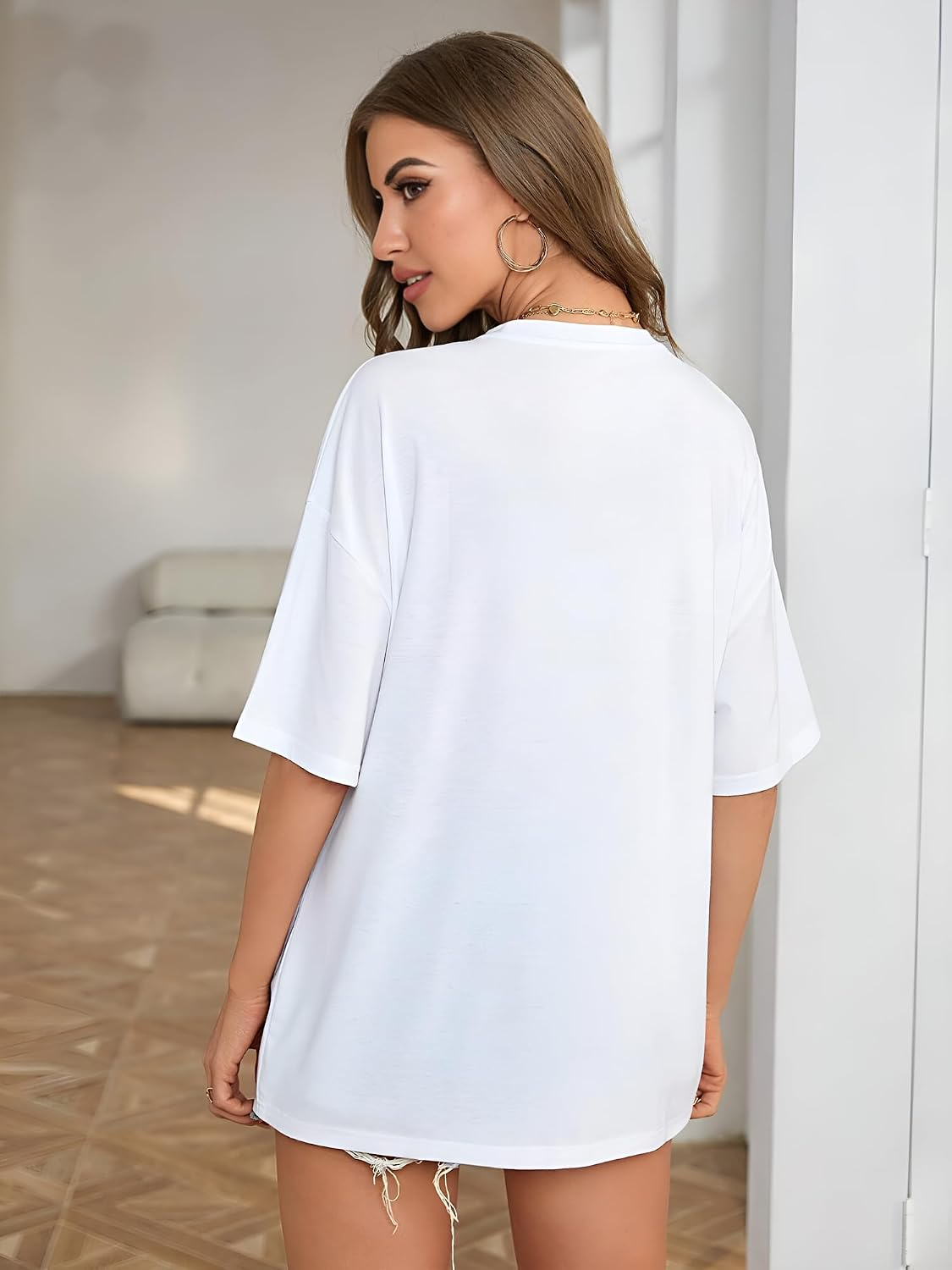 Women's Oversized Drop-Shoulder Graphic T-Shirt - Image 14