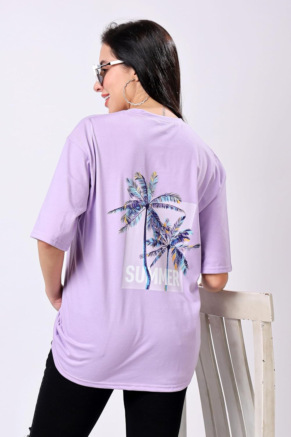 Women's Oversized Drop-Shoulder Graphic T-Shirt - Image 18