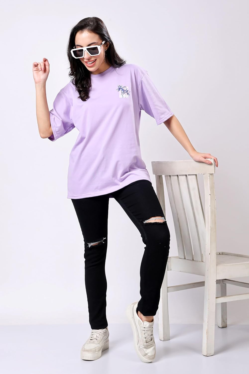 Women's Oversized Drop-Shoulder Graphic T-Shirt - Image 22