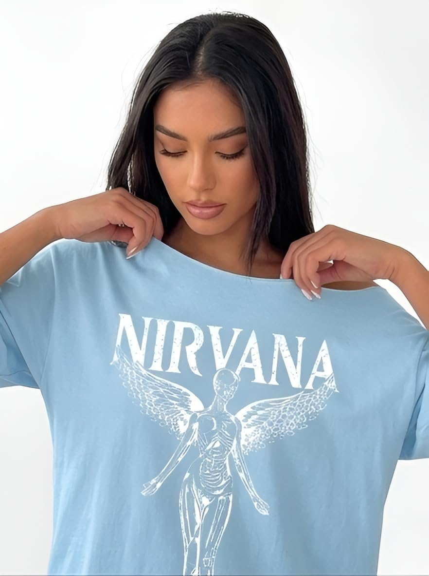 Women's Asymmetric-Neck Graphic T-Shirt - Image 9