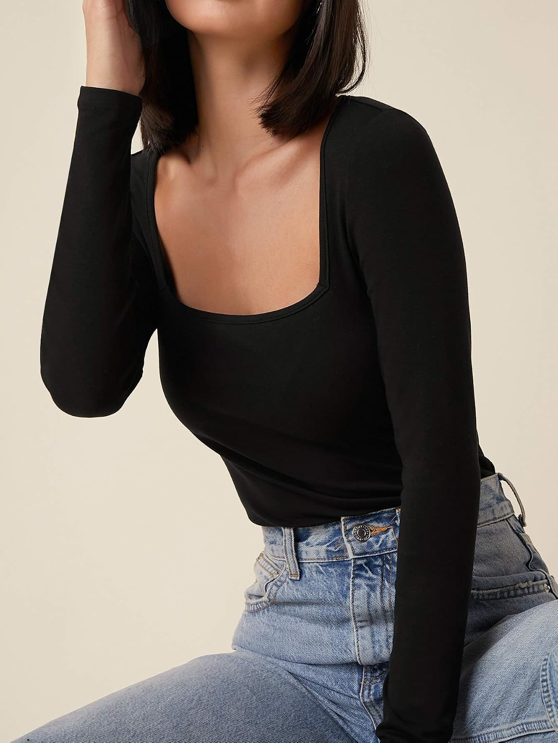 Women's Long-Sleeve Slim-Fit Top - Image 5