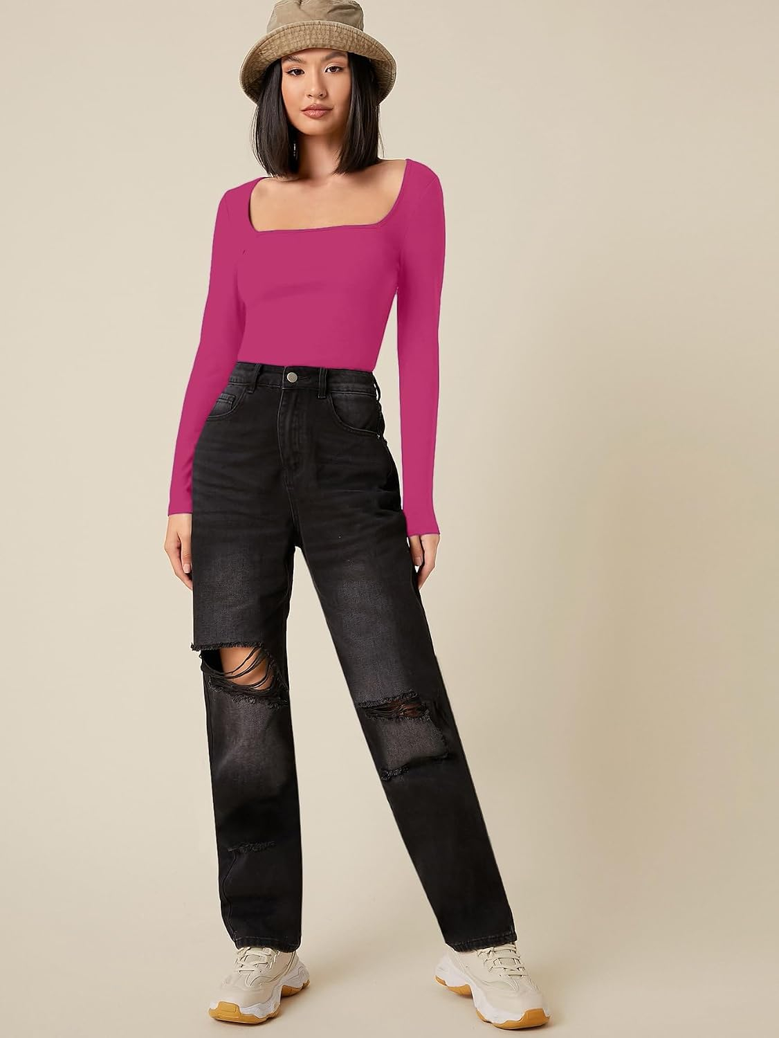 Women's Long-Sleeve Slim-Fit Top - Image 22