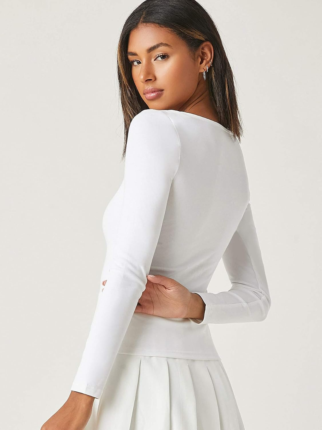 Women's Long-Sleeve Slim-Fit Top - Image 29