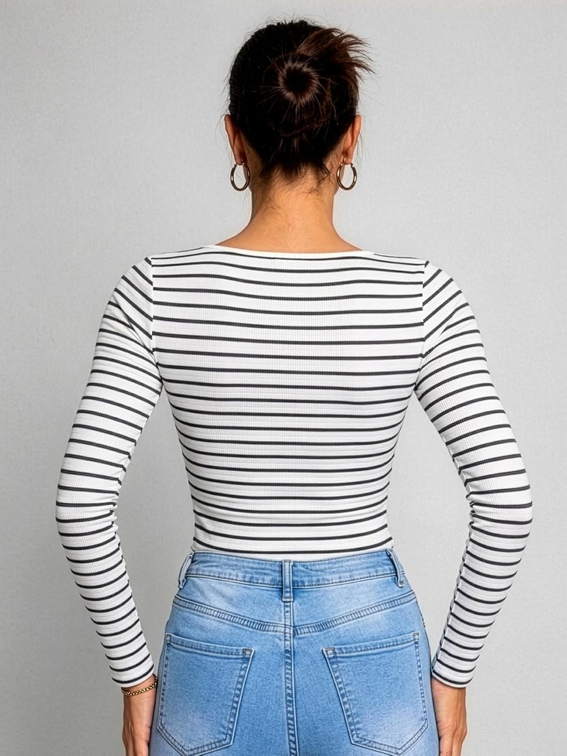 Women's Long-Sleeve Slim-Fit Top - Image 42