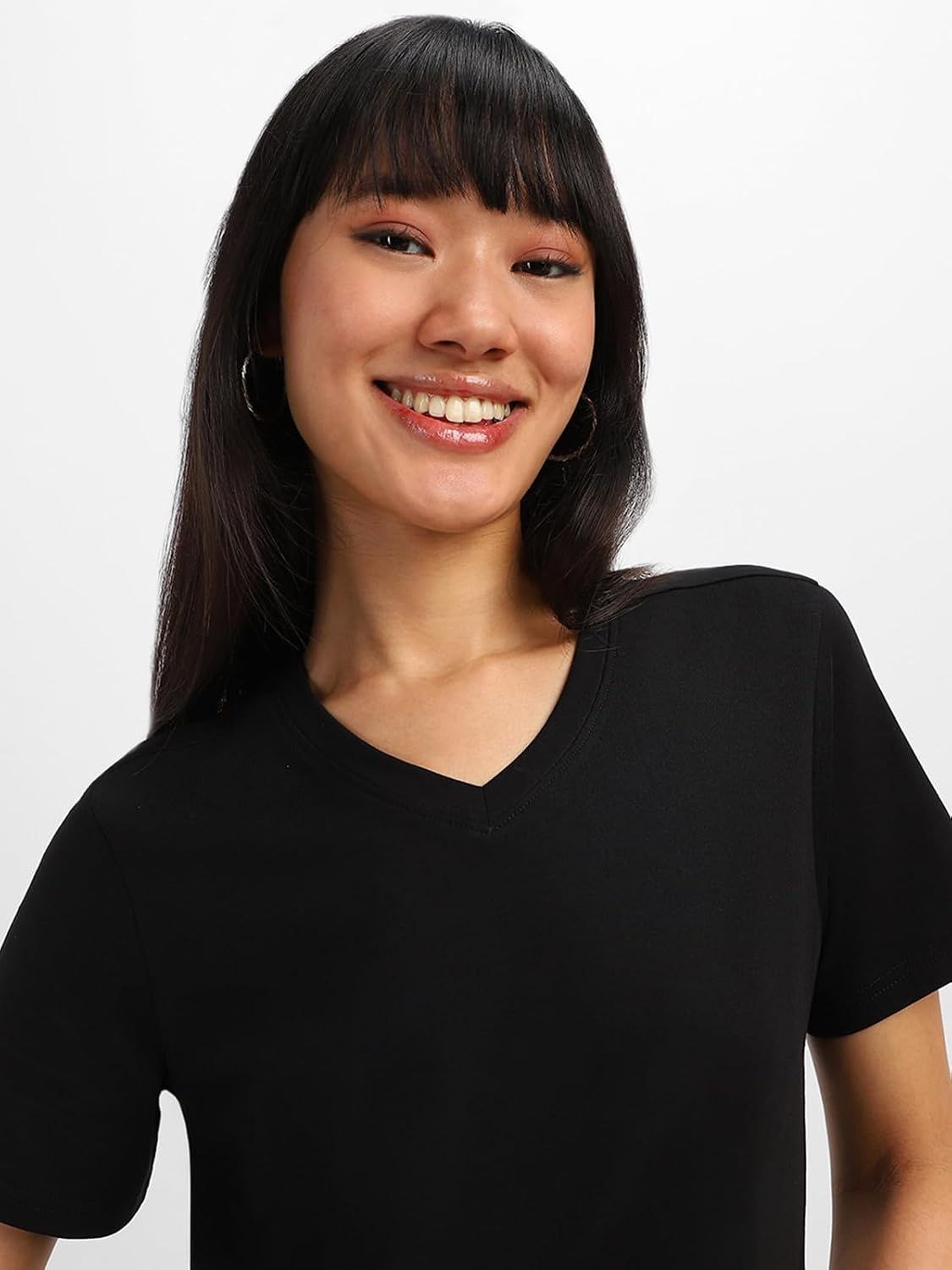 Women's Cotton-Lycra V-Neck T-Shirt - Image 38