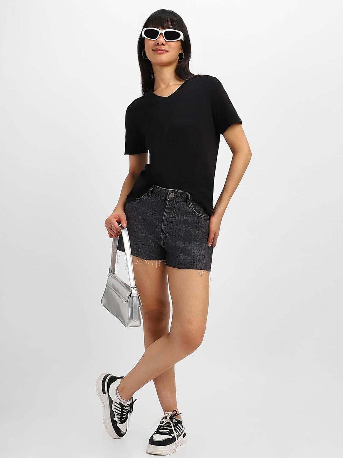 Women's Cotton-Lycra V-Neck T-Shirt - Image 40