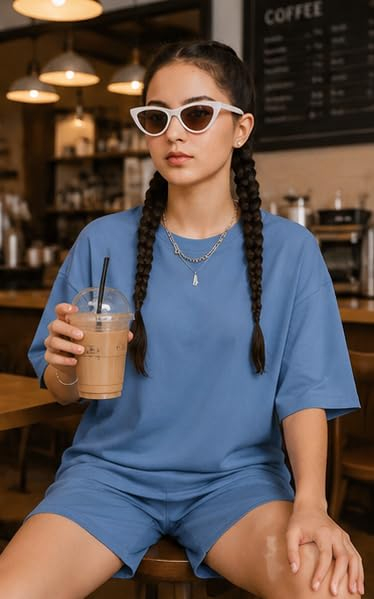 Women's Loose-Fit Drop-Shoulder T-Shirt Duo - Image 36