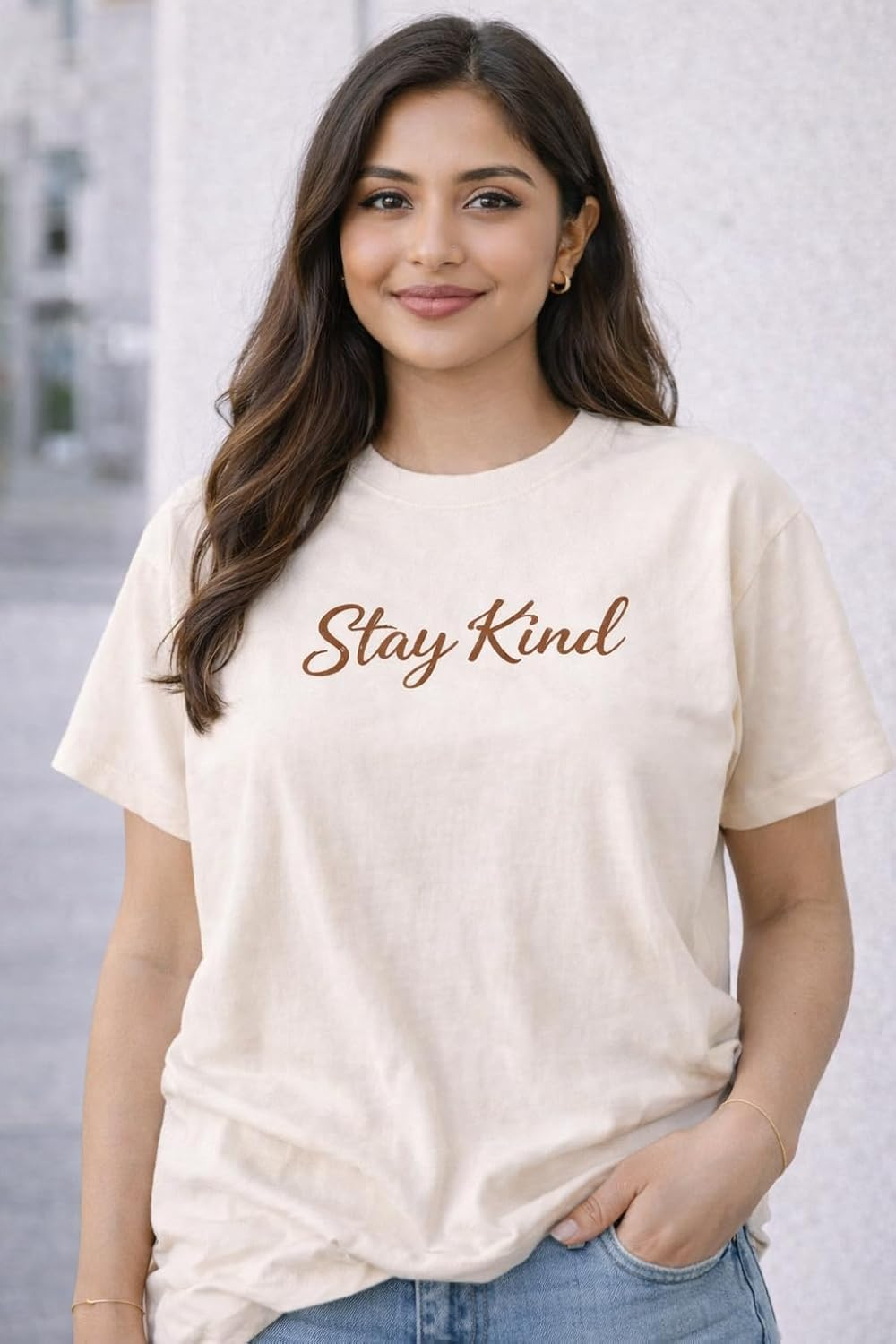Women's Oversized Cotton Half-Sleeve T-Shirt - Image 18