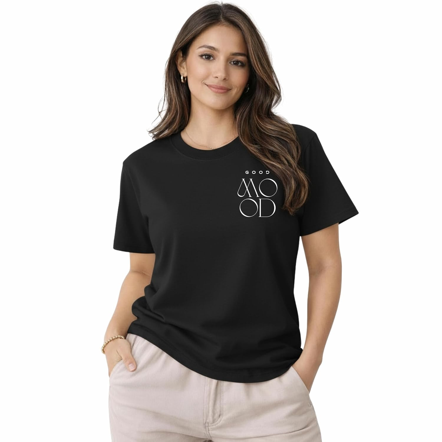 Women's Oversized Cotton Half-Sleeve T-Shirt - Image 27