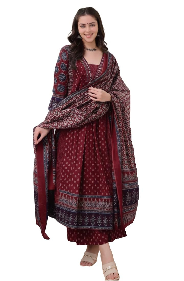 Women's Anarkali Kurta Set with Dupatta - Style 3