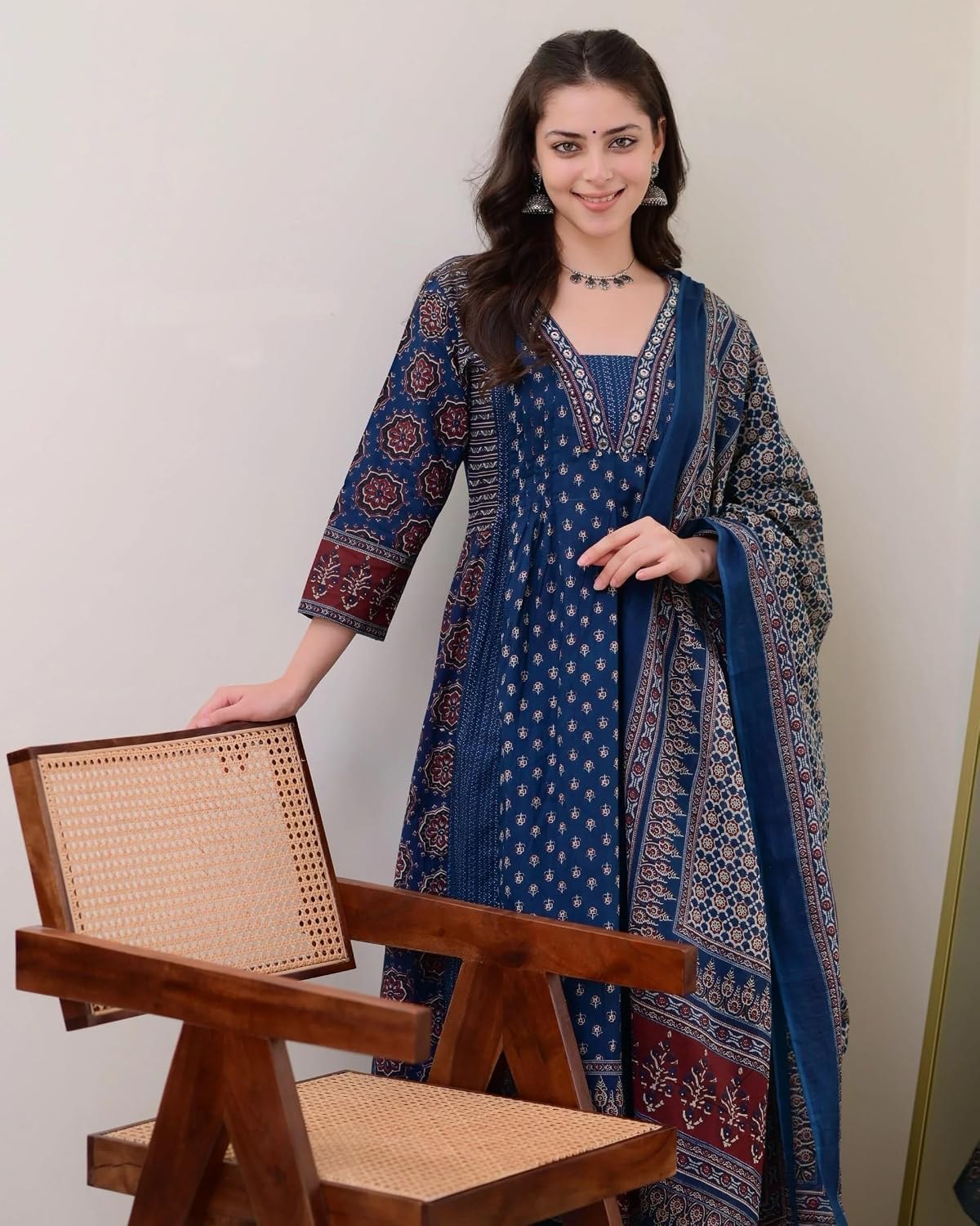 Women's Anarkali Kurta Set with Dupatta - Style 2 - Image 4