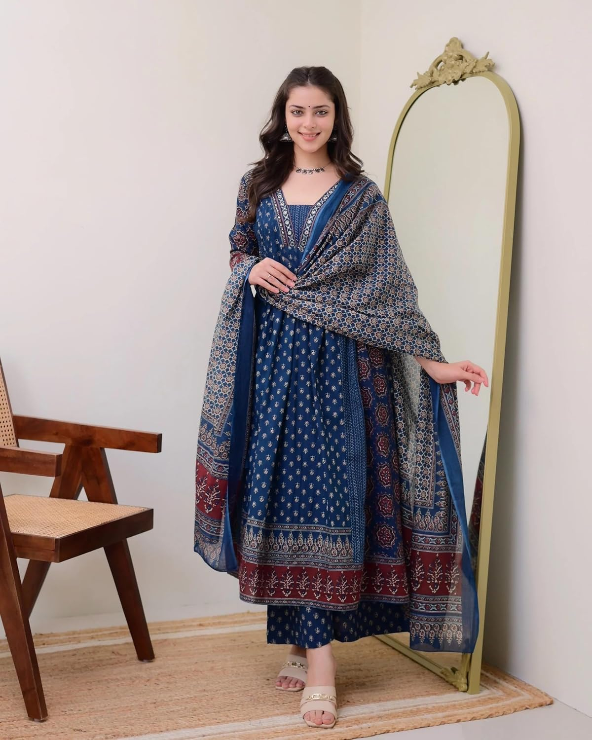 Women's Anarkali Kurta Set with Dupatta - Style 2 - Image 7